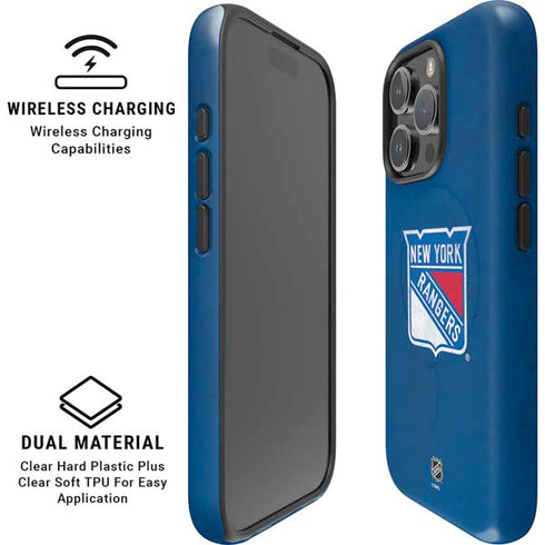 NHL New York Rangers Distressed iPhone 16 Pro Magsafe Impact Case